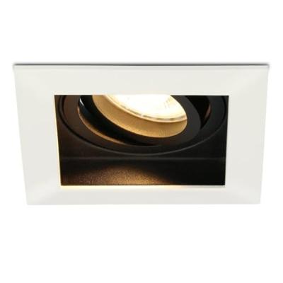 Durham LED inbouwspot vierkant - 4 Watt 345 lumen - 2700k warm wit - GU10 - Dimbaar Kantelbaar - Voor binnen - Wit Durham LED inbouwspot vierkant - 4 Watt 345 lumen - 2700k warm wit - GU10 - Dimbaar Kantelbaar - Voor binnen - Wit