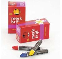 Politie krijt - wit - zeskant doos 12st - thumbnail