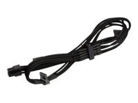 SilverStone SST-PP06B-3SATA80M - voedingskabel 80cm 3x SATA & Slimline SATA gesleevt, zwart - thumbnail