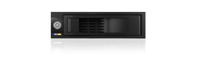 ICY BOX 3,5 inch harde schijven, wissellijst voor 5,25 inch sleuf, stroomschakelaar, slot, hot-swap, status, led, SATA III, zwart