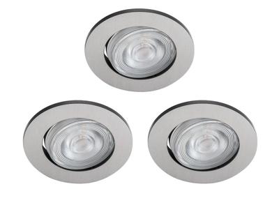 Philips Led inbouwspotsTaragon (3x) 3x4,5w - 2700K - 8,5cm grijs - 75583600