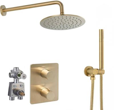 Ben Lavion 250 inbouw regendoucheset Ø25cm geborsteld messing pvd