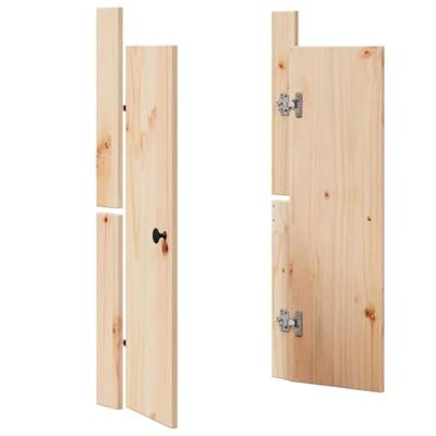 VidaXL Keukendeur 2 pcs crème 50 x 9 x 82 cm massief grenenhout
