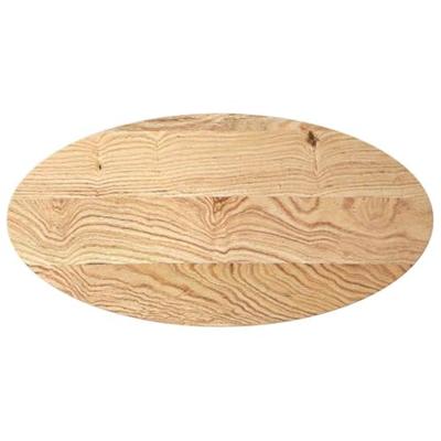 Tafelblad 100x50x2 cm ovaal massief eikenhout