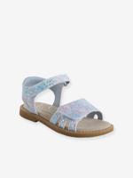 Glitzersandalen met klittenband voor kinderen, kleutercollectie veel blauw - thumbnail