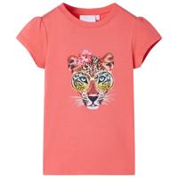 Kindershirt 104 koraalkleurig - thumbnail