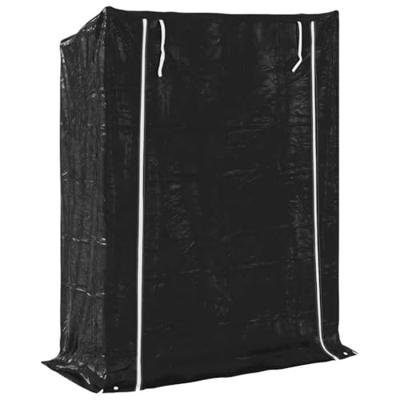 Haardhoutrek met regenhoes 150x60x200 cm gegalvaniseerd staal