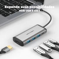 USB-HUB Vention CNBHB Grijs - thumbnail