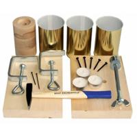 Kids At Work knutselset kaarsenhouder junior 11 cm hout 12 delig - thumbnail