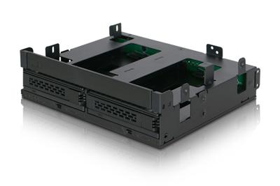 Icy Dock MB732SPO-B 2x2,5 SATA mobile rack+ Ultra Slim ODD voor extern 5,25 - thumbnail