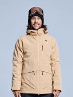 Poederbaas Ski-jas Heren Freeride 3L Hardshell Warm Sand-S - thumbnail