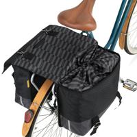 Dutchperfect Urbanproof dubbele fietstas rpet 40l zwart-grijs - thumbnail