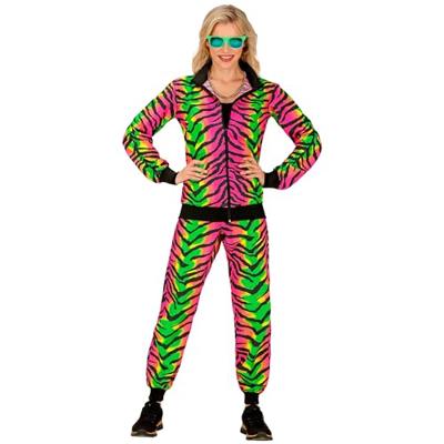 Neon Rave Trainingspak Zebraprint Gekleurd Neon Rave Trainingspak Zebraprint Gekleurd