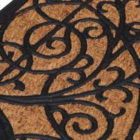 VidaXL Deurmat halfrond 45x75 cm rubber en kokosvezel - thumbnail