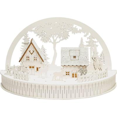 Konstsmide 3280-210 Kerstboog Huis met dieren Warmwit LED Wit Konstsmide 3280-210 Kerstboog Huis met dieren Warmwit LED Wit