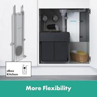 Hansgrohe Talis M54 ééngreeps keukenmengkraan 210 met uittrekbare vuistdouche en sBox, 2 straalsoorten, Brushed Black Chrome - thumbnail