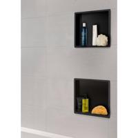 Wiesbaden Inbouwnis Exellence 30x30x10 cm Mat Zwart - thumbnail