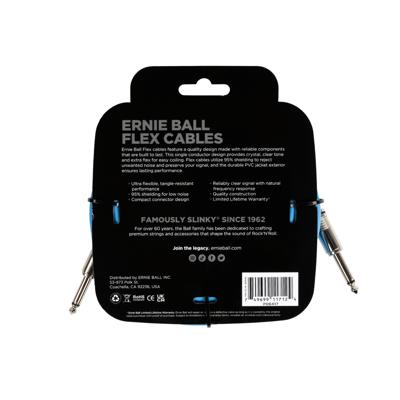 Ernie Ball 6417 Flex 6 meter instrumentkabel blauw