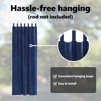 VidaXL Verduisterende gordijnen 2 pcs donkerblauw 140 x 245 cm fluweel