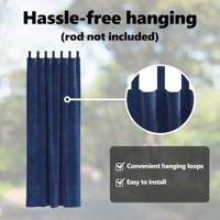 VidaXL Verduisterende gordijnen 2 pcs donkerblauw 140 x 245 cm fluweel - thumbnail