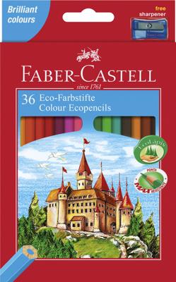 Faber Castell fc-120136 kleurpotlood faber-castell castle zeskantig karton etui met 36 stuks