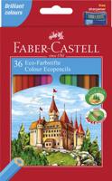 Faber Castell fc-120136 kleurpotlood faber-castell castle zeskantig karton etui met 36 stuks - thumbnail