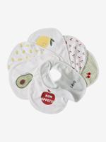 Set van 7 babyslabbetjes meerkleurig - thumbnail