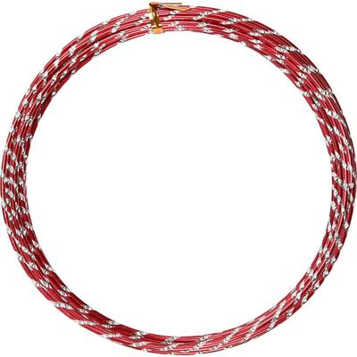 Creotime aluminiumdraad 7 m rond 2 mm rood/zilver Creotime aluminiumdraad 7 m rond 2 mm rood/zilver