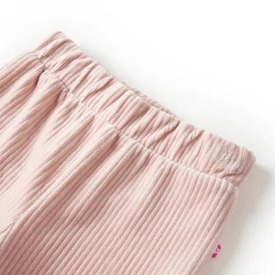 Kinderbroek 128 ribfluweel Lichtroze - thumbnail