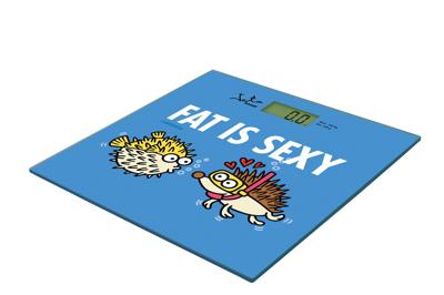 Digitale Personenweegschaal Fat is Sexy JATA 294K Kukuxumusu 150 Kg Multicolour Glas Geheugenfunctie Antislipbasis Gemakkelijk s