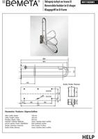 Toiletbeugel Sapho Opklapbaar 80x15.3 cm RVS Sapho - thumbnail