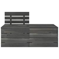 2-delige Loungeset pallet massief grenenhout donkergrijs - thumbnail