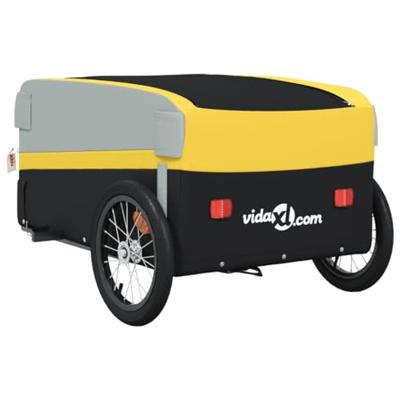 Fietstrailer 45 kg ijzer zwart en geel Fietstrailer 45 kg ijzer zwart en geel