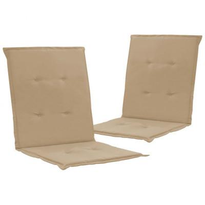 VidaXL Tuinstoelkussens lage rug 2 st 100x50x3 cm oxford stof beige VidaXL Tuinstoelkussens lage rug 2 st 100x50x3 cm oxford stof beige