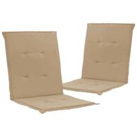 VidaXL Tuinstoelkussens lage rug 2 st 100x50x3 cm oxford stof beige - thumbnail