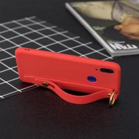 Schokbestendige effen kleur TPU case met polsbandje voor Huawei Y9 (2019) (rood) - thumbnail