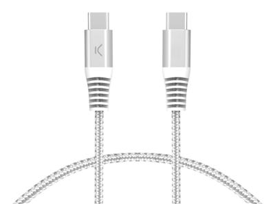 Kabel USB-C naar USB-C KSIX Wit Kabel USB-C naar USB-C KSIX Wit