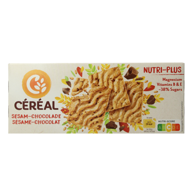 Cereal Koekjes sesam chocolade 200 Gram Cereal Koekjes sesam chocolade 200 Gram