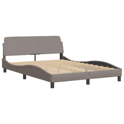 Bed met matras "Hvar" stof taupe 140x200 cm