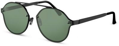 CWI zonnebril unisex wayfarer zwart/groen (CWI1906) CWI zonnebril unisex wayfarer zwart/groen (CWI1906)