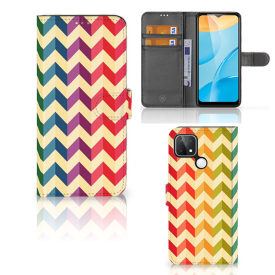OPPO A15 | Telefoon Hoesje | Zigzag Multi Color