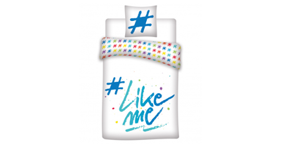 Carbotex dekbedovertrek Like Me 140 x 200 cm katoen wit Carbotex dekbedovertrek Like Me 140 x 200 cm katoen wit