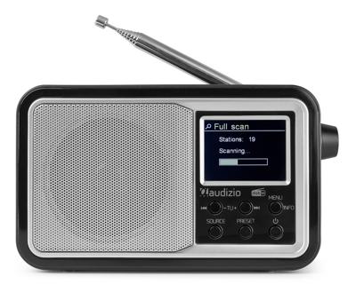 Audizio Parma draagbare DAB radio met Bluetooth en FM radio - Zilver Audizio Parma draagbare DAB radio met Bluetooth en FM radio - Zilver