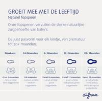 Difrax Fopspeen Natural 0-6m I Love - thumbnail