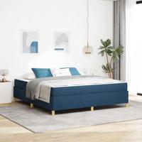 Boxspring bed Anders Blauw en Wit 180 x 200 cm Stof - thumbnail
