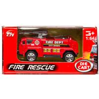 LG Imports brandweervoertuig bluswagen 7,5 cm staal rood - thumbnail