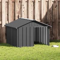VidaXL Hondenhok 116,5x103x81,5 cm gegalvaniseerd staal antracietkleur - thumbnail
