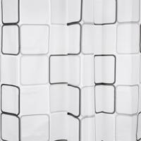 Douchegordijn Differnz Cubi Polyester 180x200 cm Zwart Differnz - thumbnail