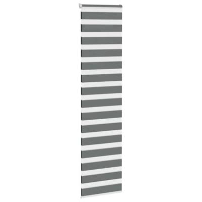 VidaXL Zebra rolgordijn 55x200 cm stofbreedte 50,9 cm donkergrijs VidaXL Zebra rolgordijn 55x200 cm stofbreedte 50,9 cm donkergrijs