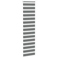 VidaXL Zebra rolgordijn 55x200 cm stofbreedte 50,9 cm donkergrijs - thumbnail